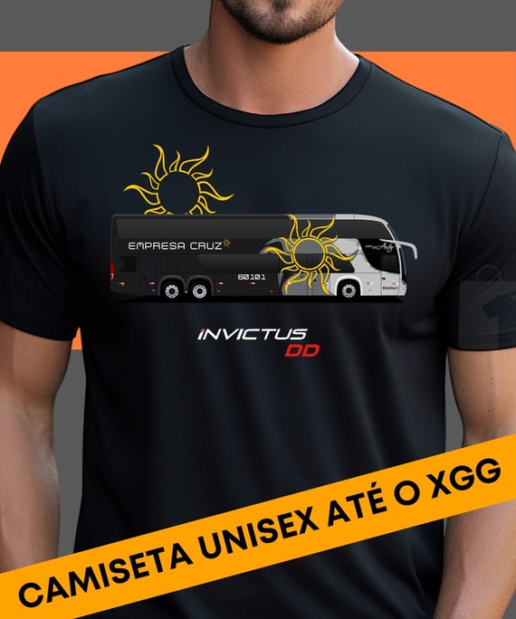 CAMISETA ÔNIBUS EMPRESA CRUZ COMIL INVICTUS DD