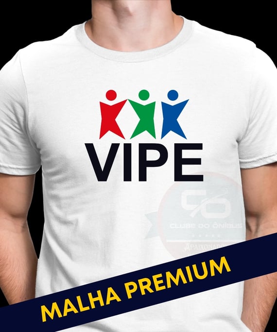 CAMISETA VIAÇÃO PADRE EUSTÁQUIO VIPE LOGO 