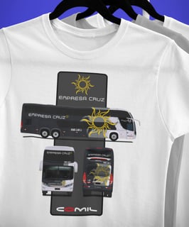 CAMISETA ÔNIBUS EMPRESA CRUZ COMIL CAMPIONE DD