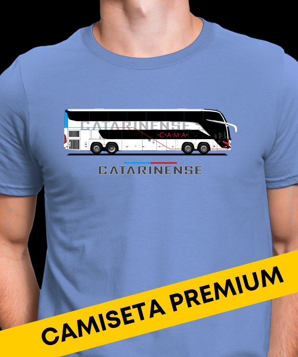 CAMISETA DE ÔNIBUS Auto Viação Catarinense Marcopolo G8 MALHA PREMIUM 