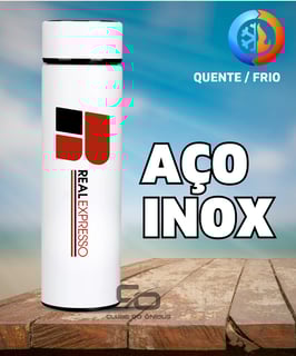 Nome do produto GARRAFA TÉRMICA REAL EXPRESSO LOGOTIPO