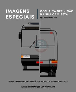 Nome do produto CAMISETA ÔNIBUS MERCEDES BENZ O-371 SÉRIE TRAÇOS