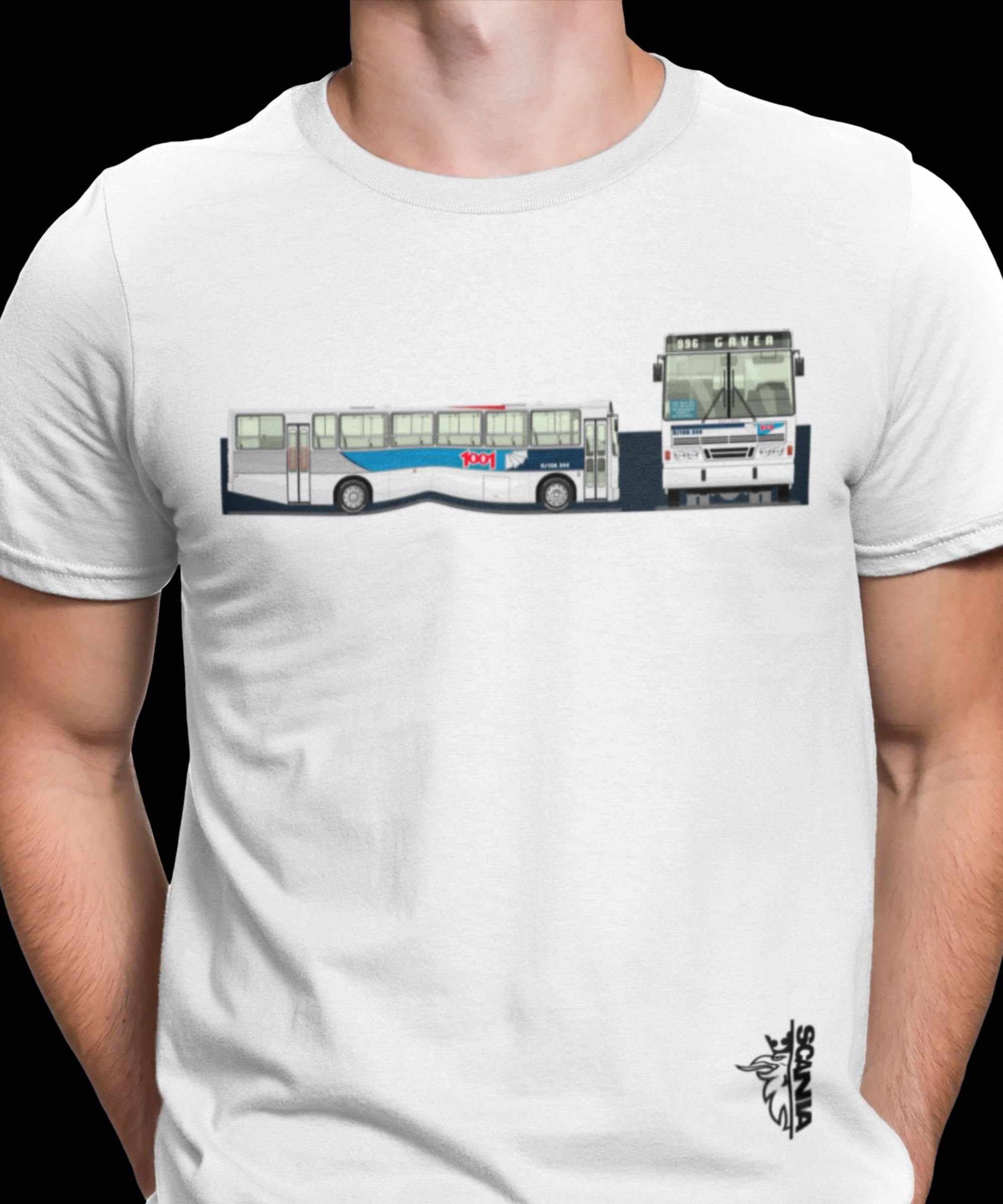 CAMISETA ÔNIBUS VIAÇÃO 1001 CIFERAL PADRON RIO 