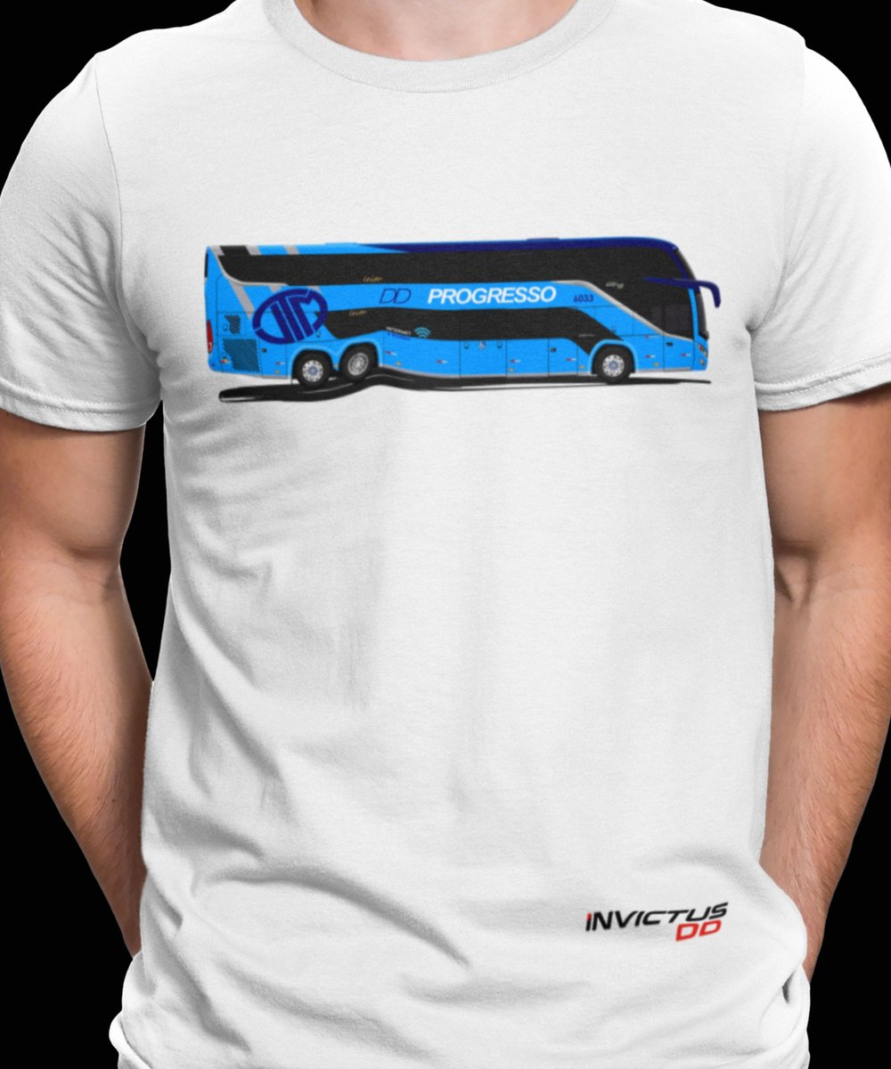 Nome do produto: CAMISETA ÔNIBUS VIAÇÃO PROGRESSO COMIL CAMPIONE INVICTUS DD