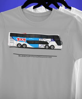 CAMISETA ÔNIBUS VIAÇÃO 1001 BUSSCAR PANORÂMICO DD