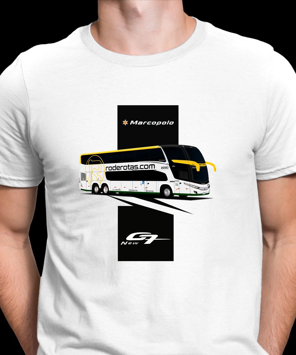 Nome do produto: CAMISETA ÔNIBUS RODEROTAS (ROTAS) MARCOPOLO NEW G7