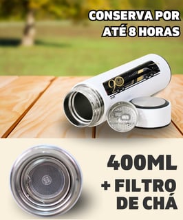 Nome do produto GARRAFA TÉRMICA AÇO INOX 400ml VIAÇÃO GARCIA 90 ANOS