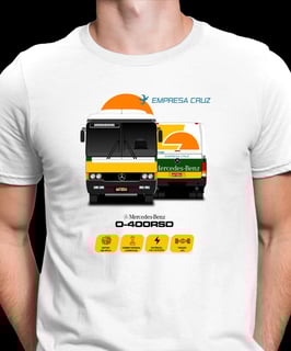 Nome do produto CAMISETA ÔNIBUS EMPRESA CRUZ MONOBLOCO O-400RSD 