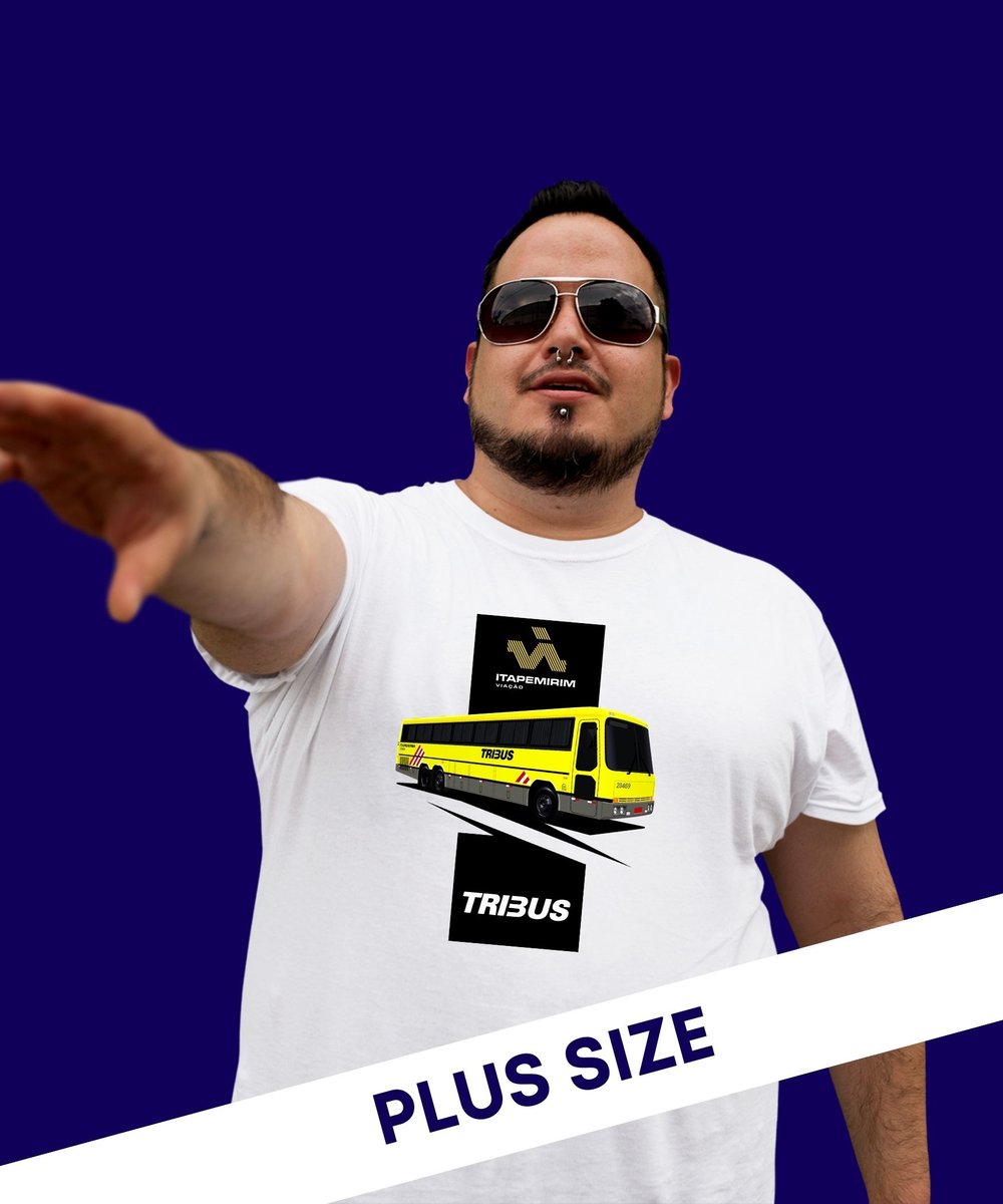 Nome do produto: CAMISETA ÔNIBUS VIAÇÃO ITAPEMIRIM TRIBUS 3 PLUS SIZE