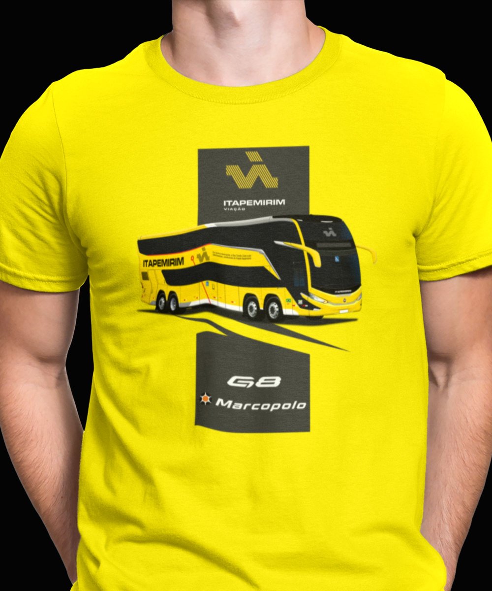 Nome do produto: CAMISETA ÔNIBUS VIAÇÃO ITAPEMIRIM MARCOPOLO G8