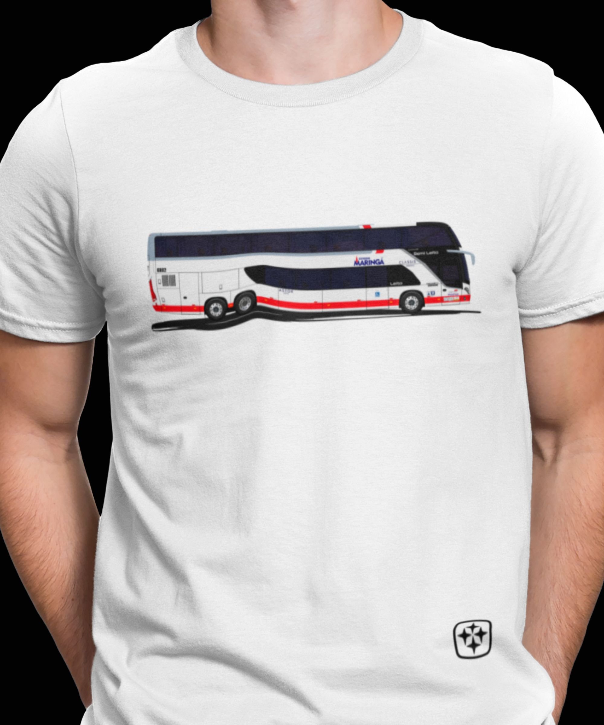 CAMISETA ÔNIBUS EXPRESSO MARINGÁ BUSSCAR VISSTA BUSS DD