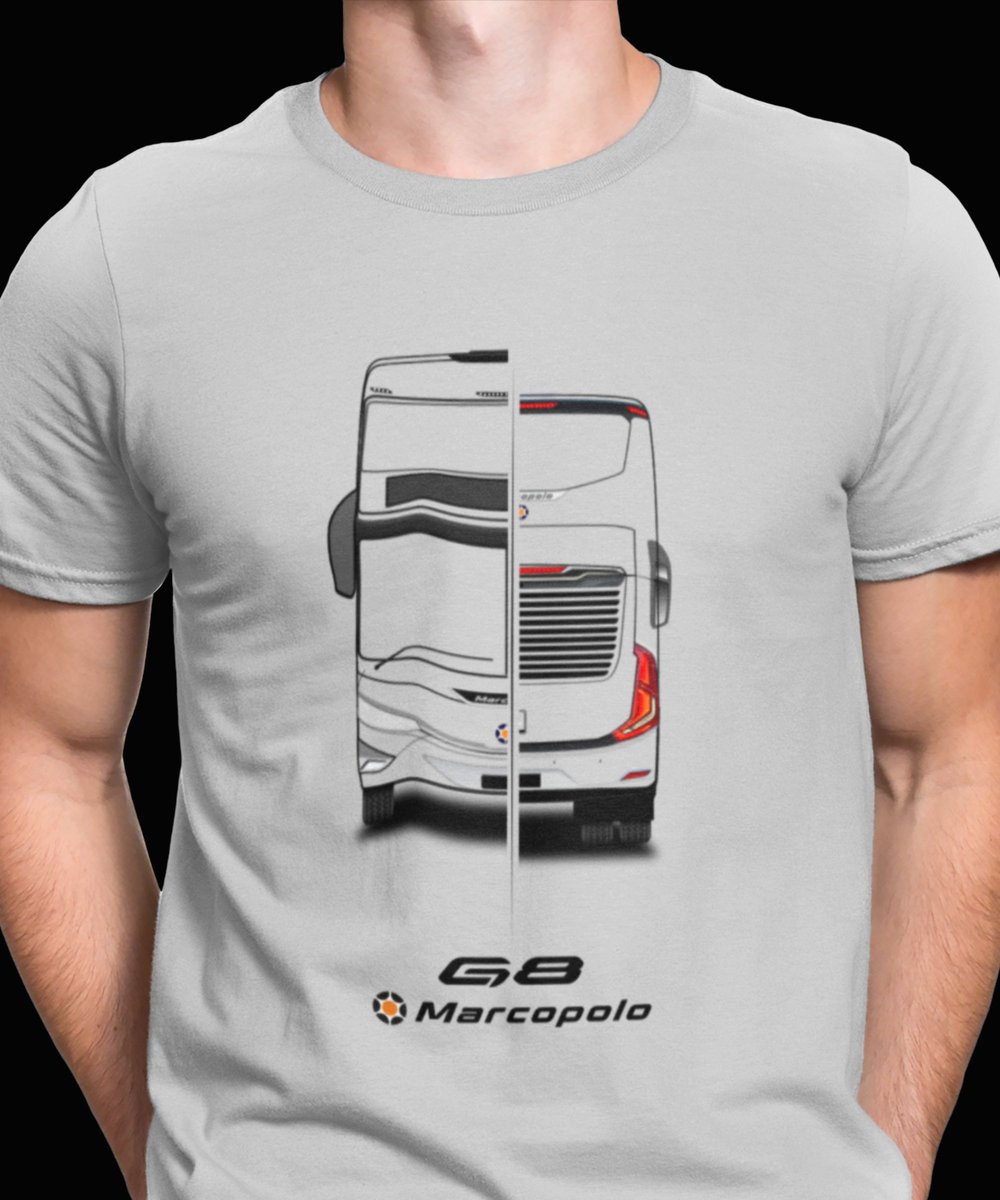 Nome do produto: CAMISETA MARCOPOLO G8 SÉRIE TRAÇOS