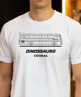 CAMISETA ÔNIBUS VIAÇÃO COMETA CIFERAL DINOSSAURO 