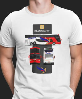 CAMISETA ÔNIBUS PLUMA BUSSCAR PANORÂMICO DD