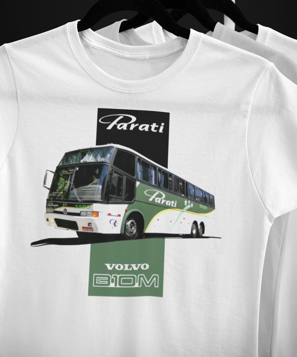 Nome do produto: CAMISETA ÔNIBUS PARATI TURISMO MARCOPOLO PARADISO GV VOLVO B10M