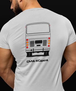 CAMISETA FRENTE E COSTAS ÔNIBUS COMETA FLECHA AZUL 