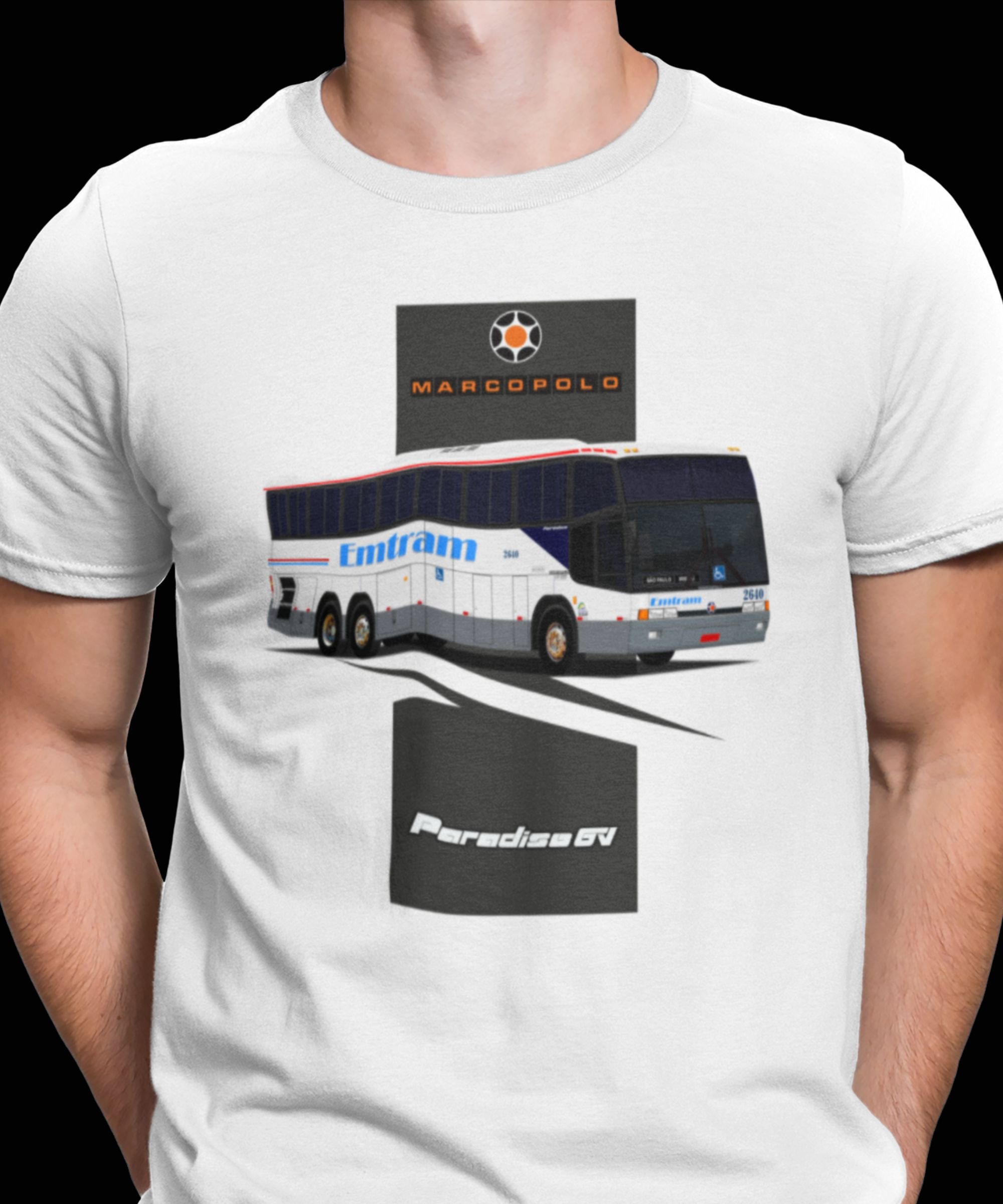 CAMISETA ÔNIBUS EMTRAM MARCOPOLO GV 