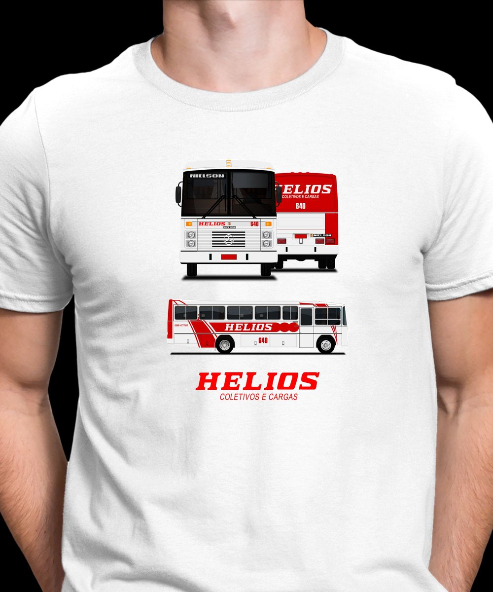 Nome do produto: CAMISETA ÔNIBUS HELIOS COLETIVOS E CARGAS NIELSON DIPLOMATA