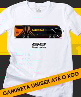 CAMISETA ÔNIBUS VIAÇÃO CATEDRAL BLACK MARCOPOLO G8