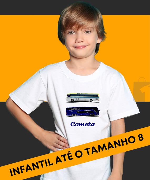 CAMISETA INFANTIL ÔNIBUS COMETA