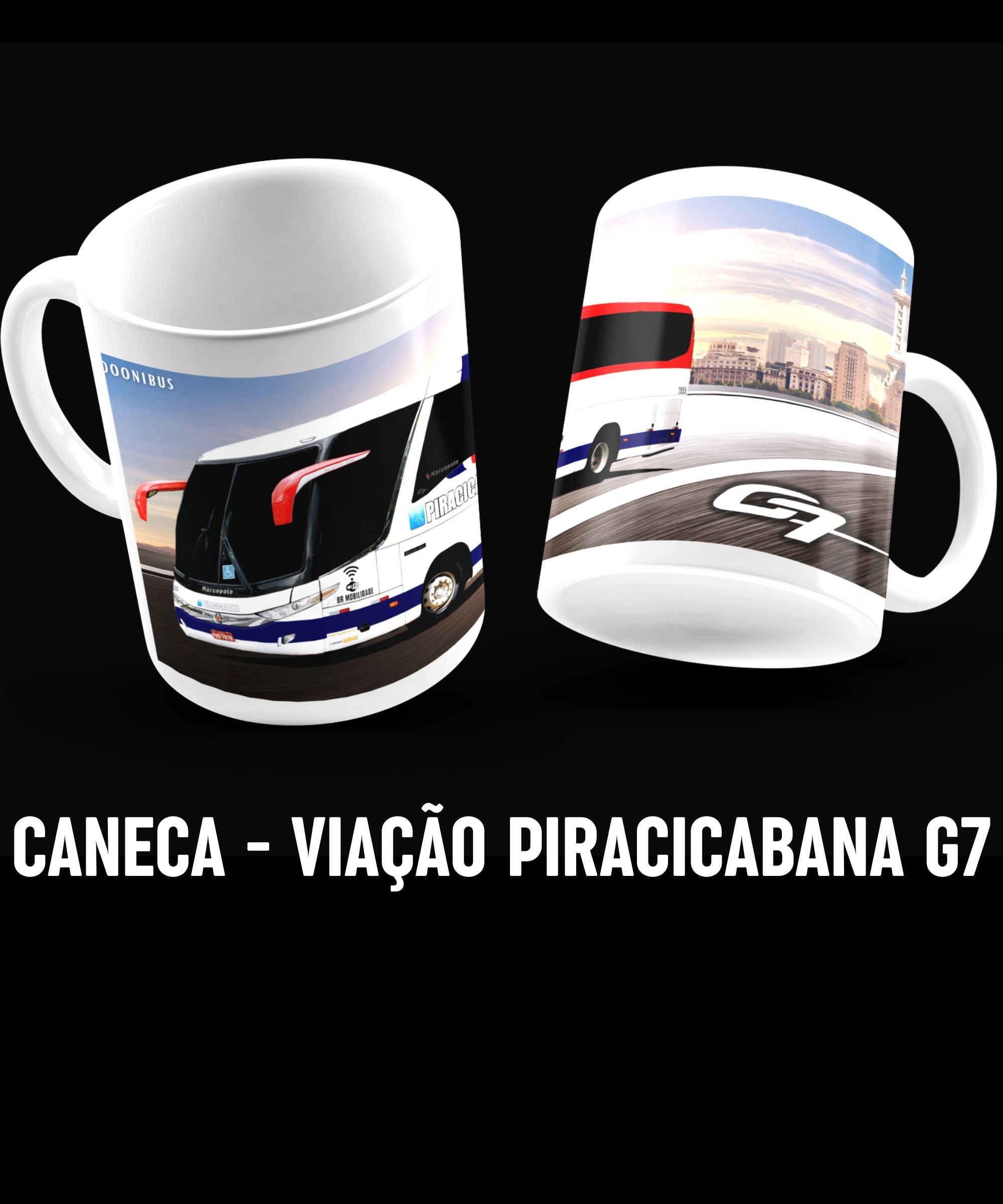 CANECA VIAÇÃO PIRACICABANA MARCOPOLO G7