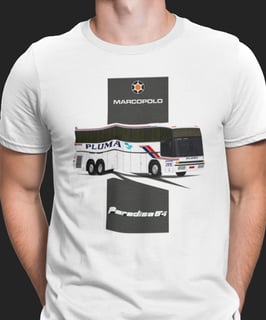 CAMISETA ÔNIBUS PLUMA MARCOPOLO G4 (PLUMA INTERNACIONAL) 3D