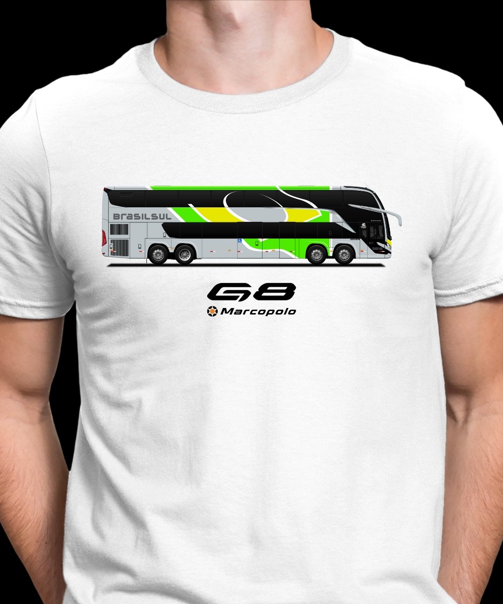 CAMISETA ÔNIBUS BRASIL SUL MARCOPOLO G8  