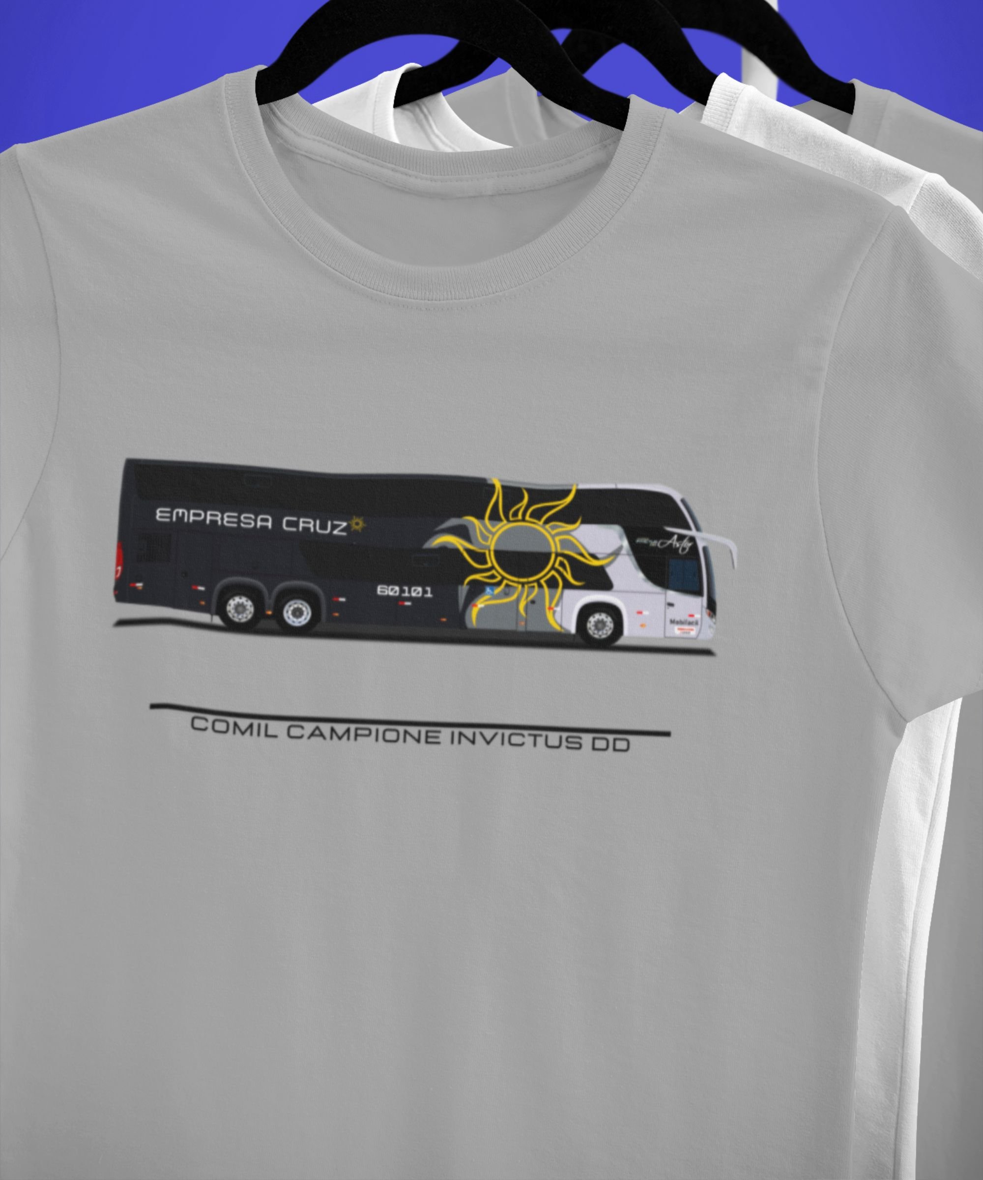 CAMISETA ÔNIBUS EMPRESA CRUZ COMIL CAMPIONE DD