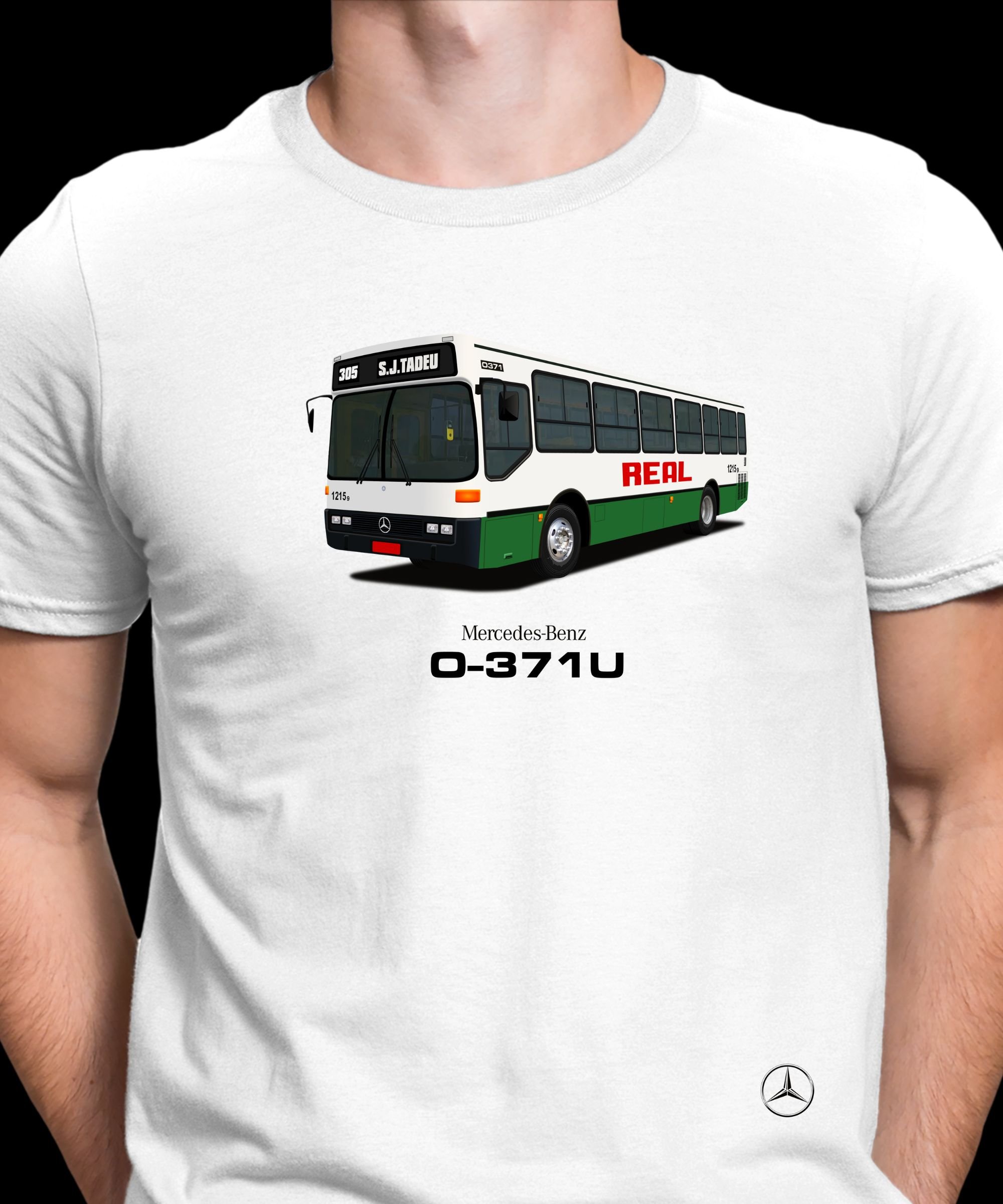 CAMISETA ÔNIBUS VIAÇÃO REAL SÃO JOSÉ DOS CAMPOS MONOBLOCO MERCEDES BENZ O-371U