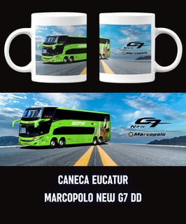 CANECA EUCATUR MARCOPOLO NEW G7 VERDE ARARA 