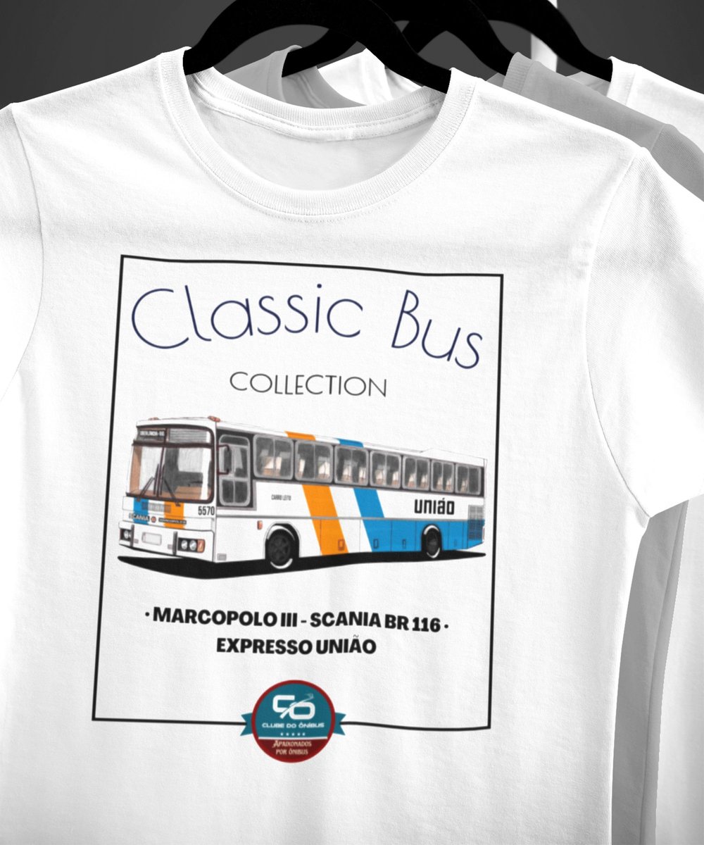 Nome do produto: CAMISETA MASCULINA EXPRESSO UNIÃO - MARCOPOLO 3 SCANIA BR 116