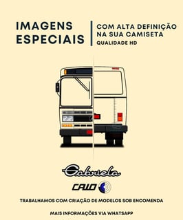 Nome do produto CAMISETA ÔNIBUS CAIO GABRIELA SÉRIE TRAÇOS
