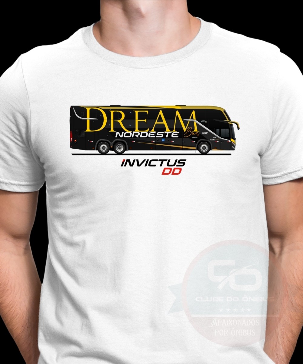 CAMISETA ÔNIBUS EXPRESSO NORDESTE DREAM BUS COMIL CAMPIONE INVICTUS DD