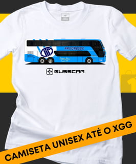 Nome do produto CAMISETA ÔNIBUS VIAÇÃO PROGRESSO BUSSCAR PANORÂMICO DD