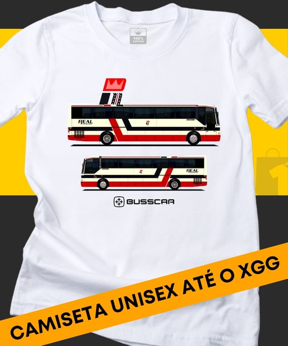CAMISETA ÔNIBUS REAL EXPRESSO RETRÔ BUSSCAR