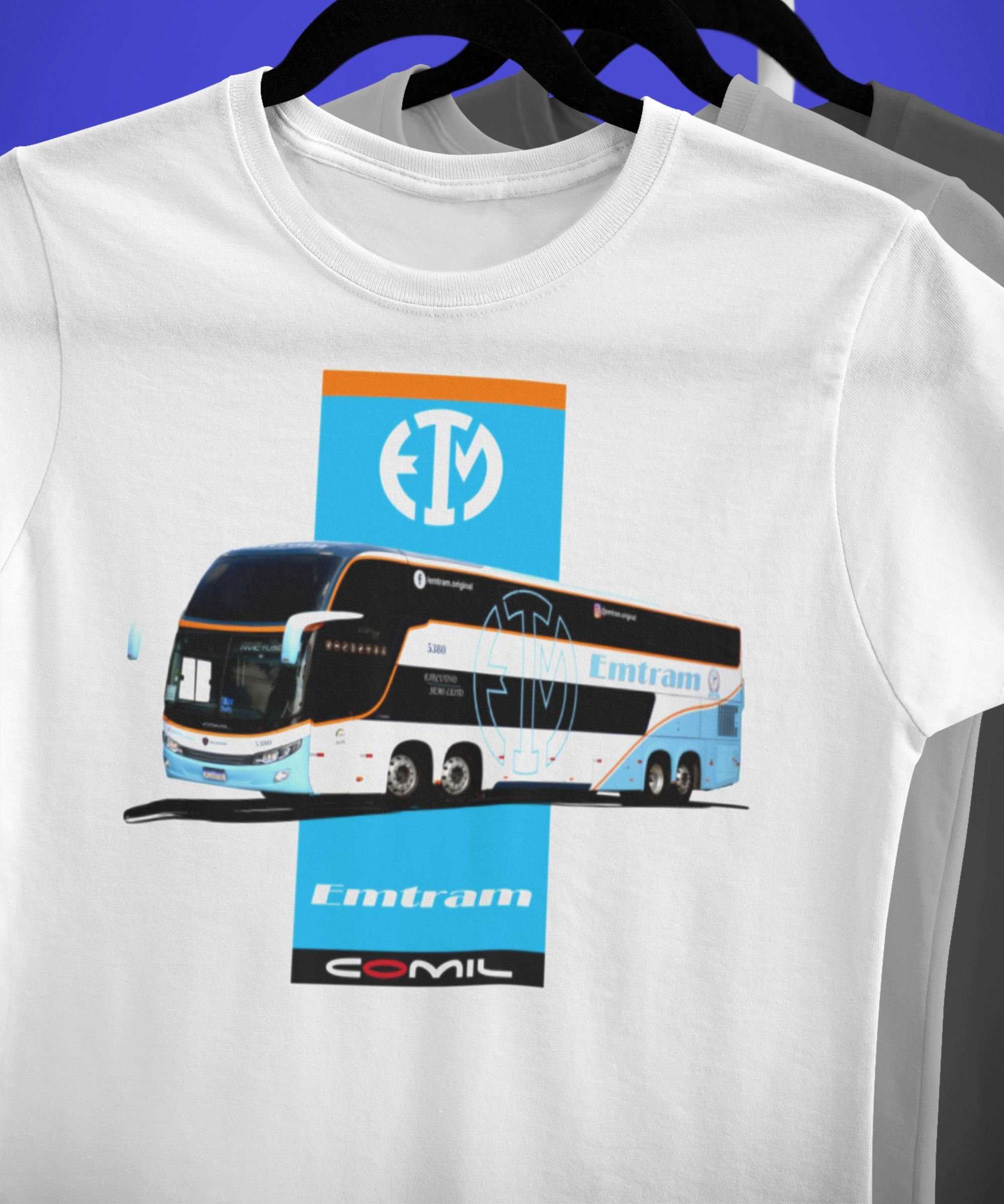 CAMISETA ÔNIBUS EMTRAM COMIL INVICTUS DD