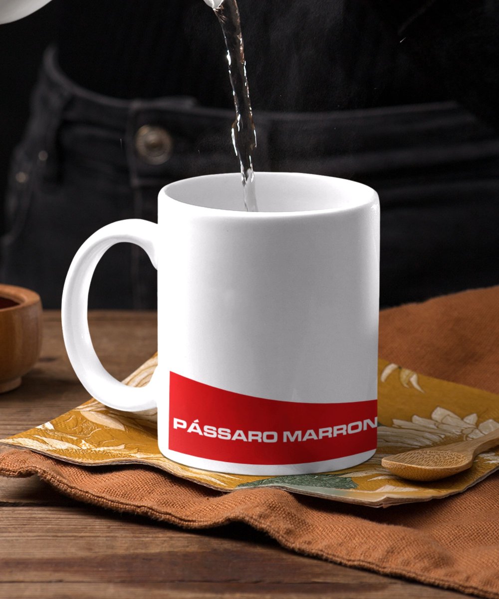 Nome do produto: CANECA PÁSSARO MARRON