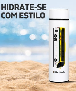 Nome do produto GARRAFA TÉRMICA ÔNIBUS NACIONAL EXPRESSO MARCOPOLO G6