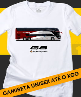 Nome do produto CAMISETA ÔNIBUS MARCOPOLO G8 VIAÇÃO SERRO