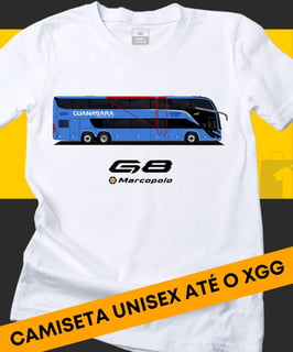 Nome do produto CAMISETA ÔNIBUS EXPRESSO GUANABARA MARCOPOLO G8