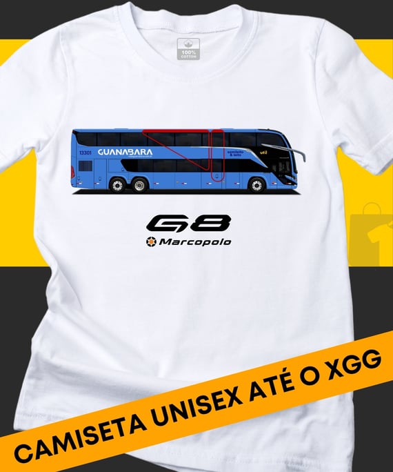 CAMISETA ÔNIBUS EXPRESSO GUANABARA MARCOPOLO G8