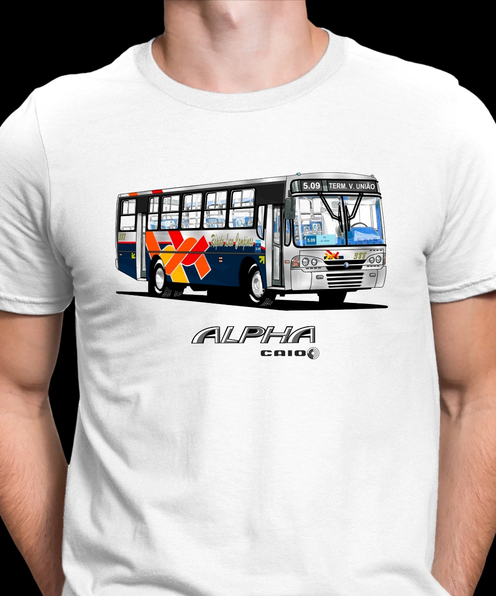 CAMISETA ÔNIBUS RÁPIDO LUXO CAMPINAS CAIO ALPHA