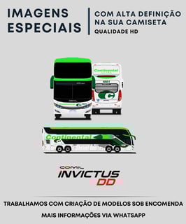 Nome do produto CAMISETA ÔNIBUS VIAÇÃO CONTINENTAL COMIL CAMPIONE INVICTUS DD