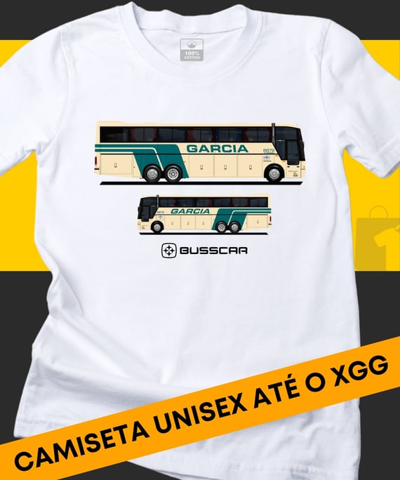 CAMISETA ÔNIBUS BUSSCAR VIAÇÃO GARCIA VOLVO 