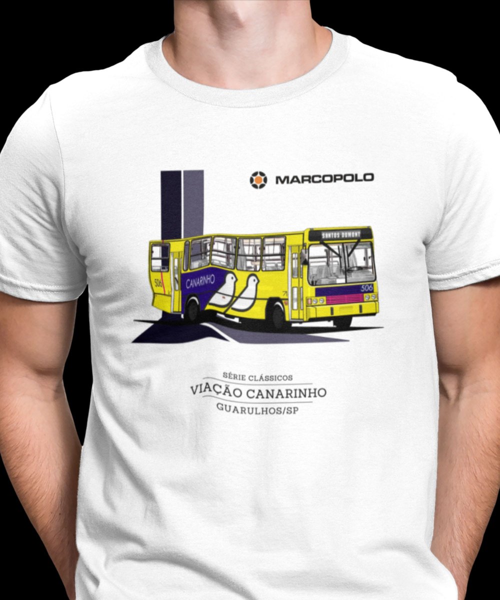 Nome do produto: CAMISETA ÔNIBUS VIAÇÃO CANARINHO GUARULHOS 