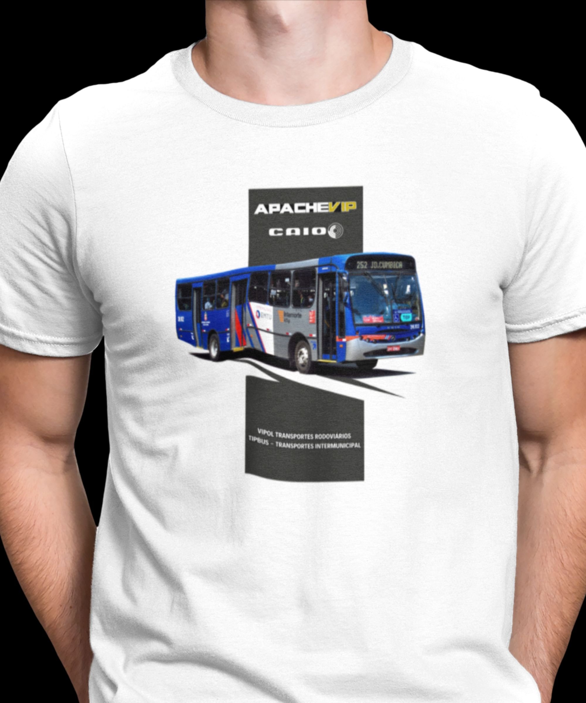 CAMISETA ÔNIBUS TIPBUS EMTU CAIO APACHE VIP