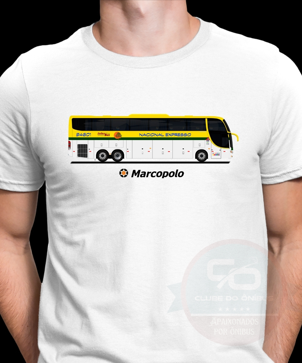 CAMISETA ÔNIBUS NACIONAL EXPRESSO MARCOPOLO G6 1550LD