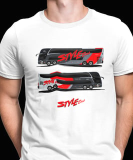 CAMISETA STYLE BUS DOUBLE DECKER DUAS PINTURAS