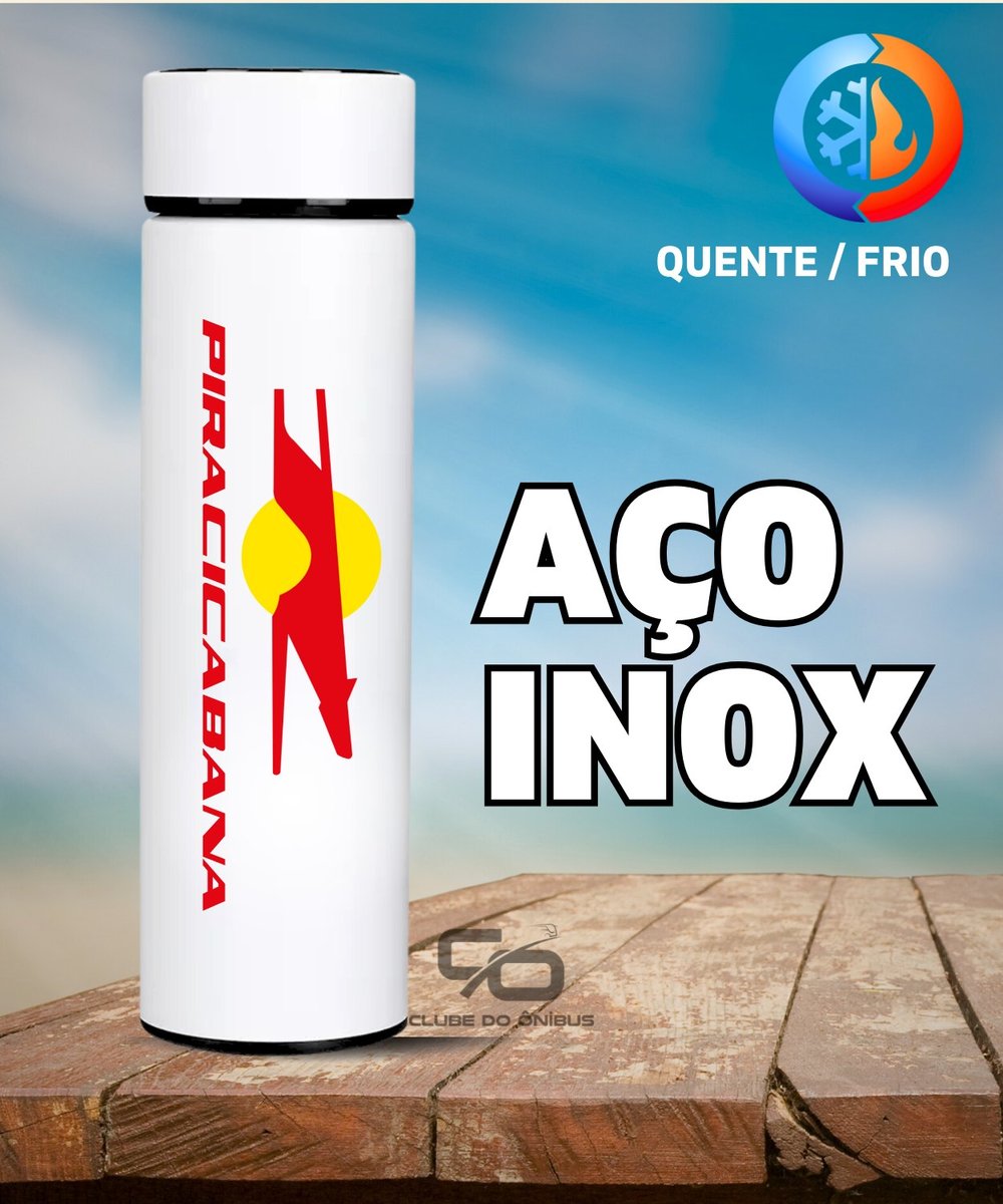 Nome do produto: GARRAFA TÉRMICA PIRACICABANA AÇO INOX