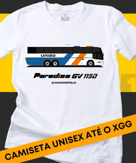 CAMISETA ÔNIBUS EXPRESSO UNIÃO MARCOPOLO PARADISO GV
